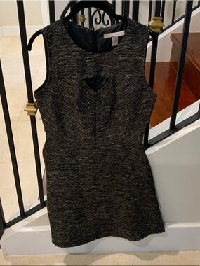 Forever 21 Black Dress with Gold Threading